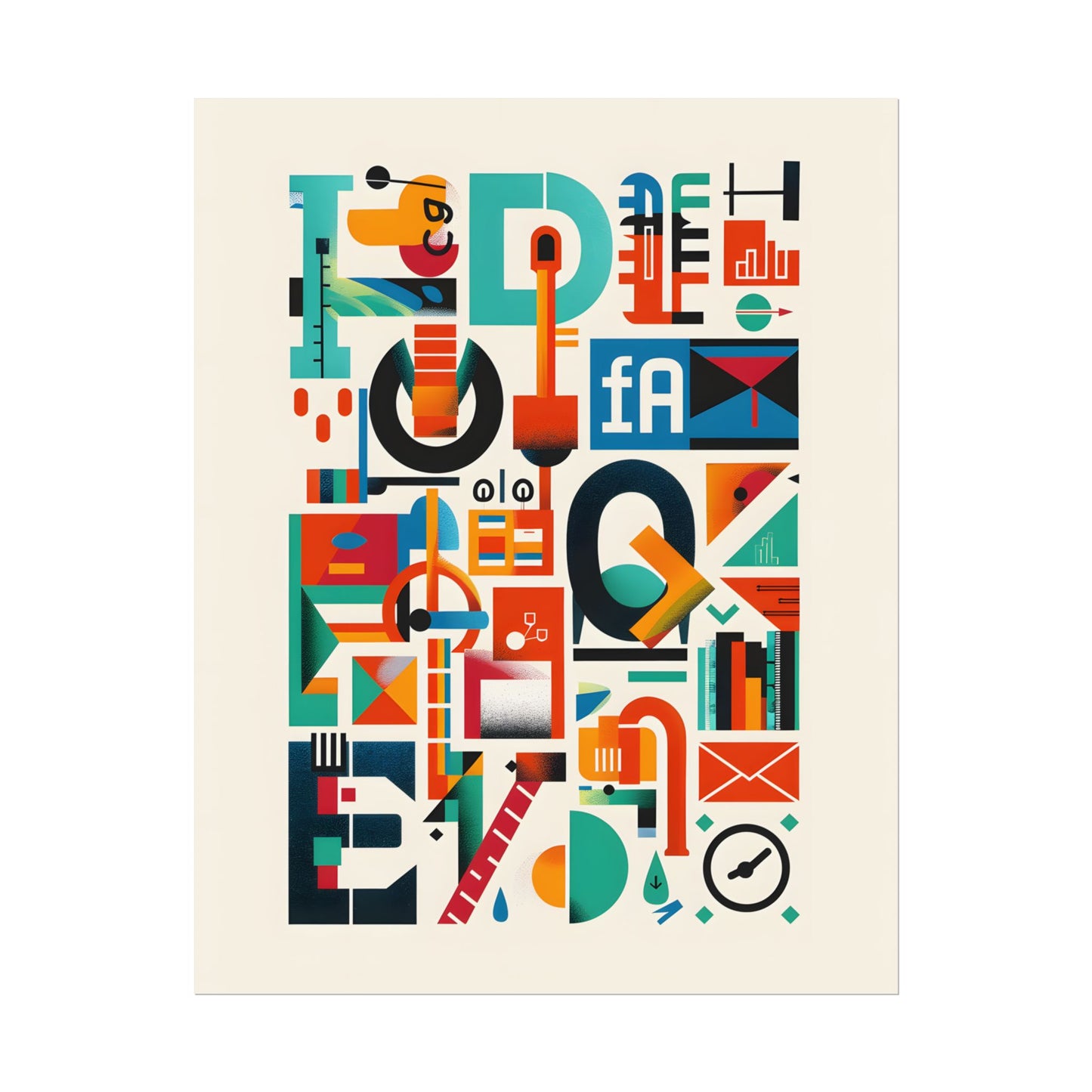 Colorful Infographic: Statistics Explained with Letter L - Poster
