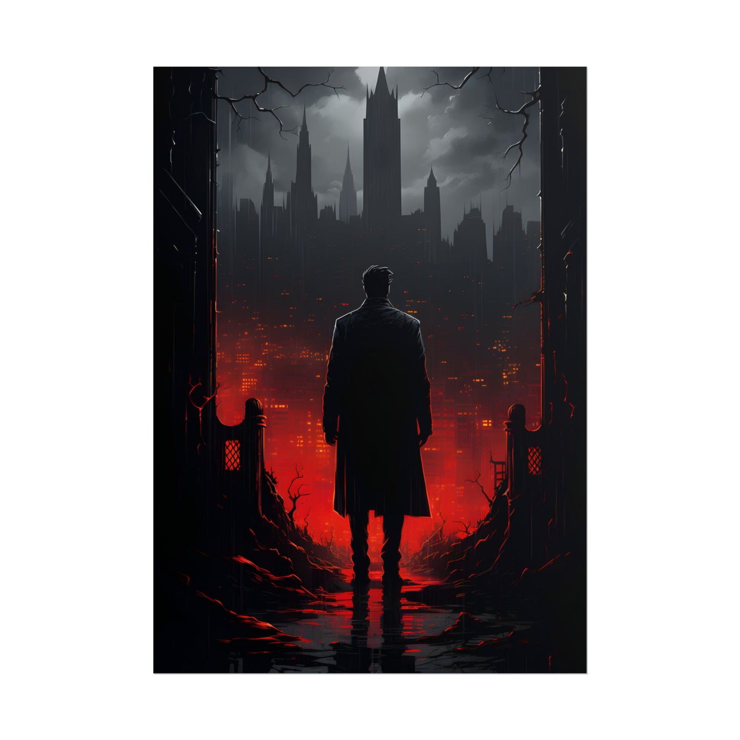 Urban Fantasy Detective: City Streets Mystery Artwork - Poster