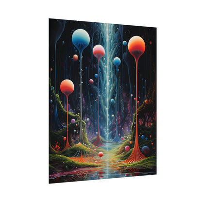 Celestial Dreams: Soft Blue Art Gallery - Poster