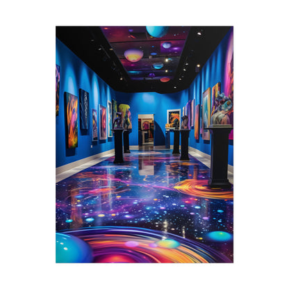 Celestial Art Gallery: Wide-Angle View with Soft Lighting - Poster