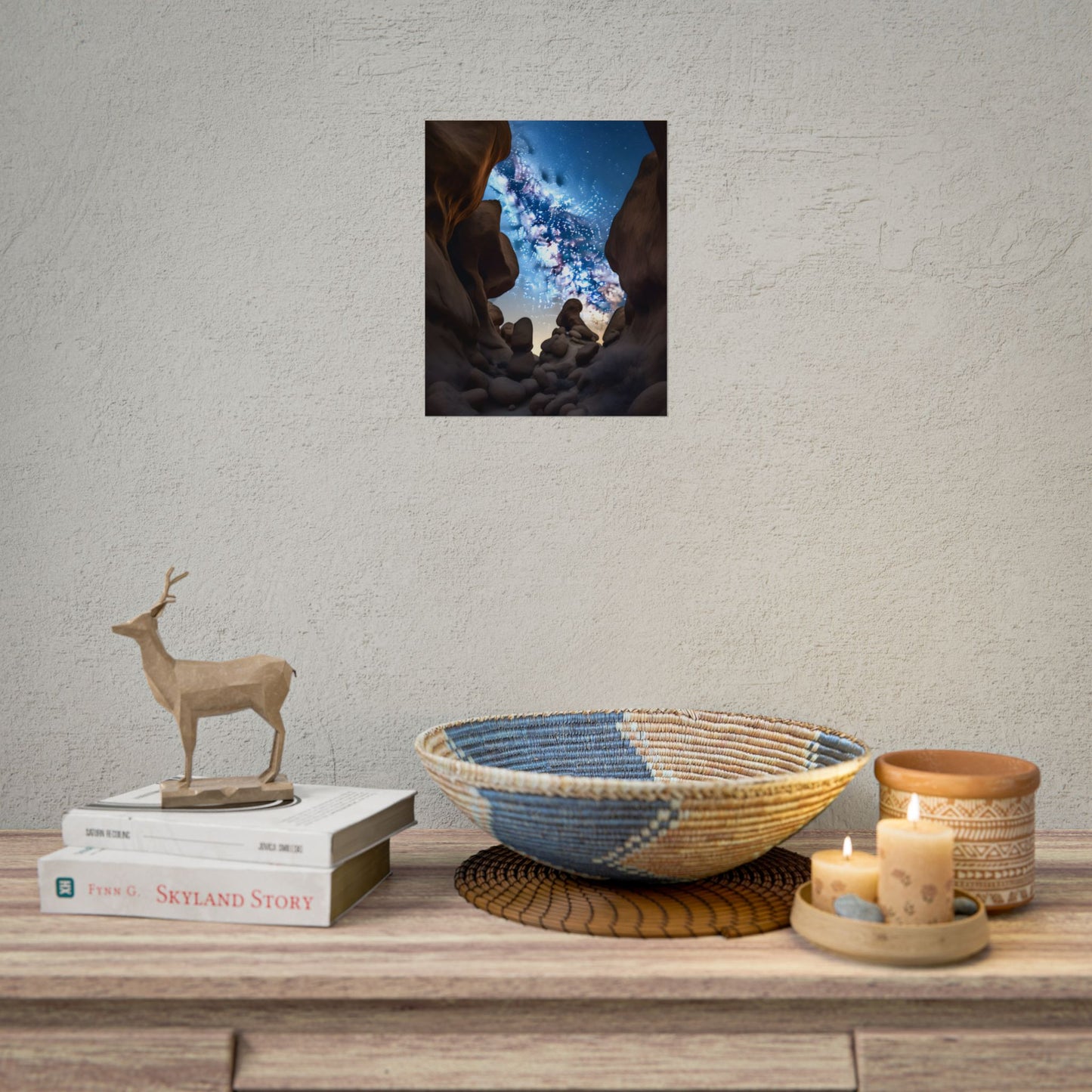 Stargazing Night Sky: Celestial Beauty of the Universe - Poster