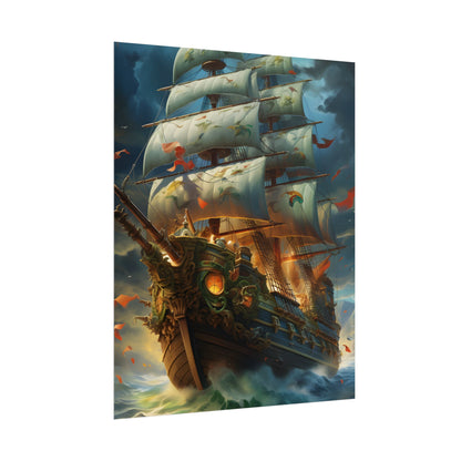 Time-Traveling Sailors: Pirate Crew Adventure Artwork - Poster