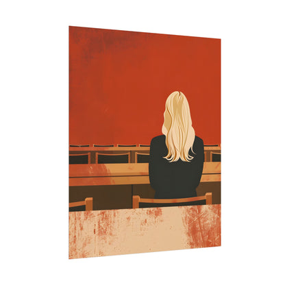 Minimalist Portrait: Blonde Woman in 20[4] Batch Poster Art - Poster