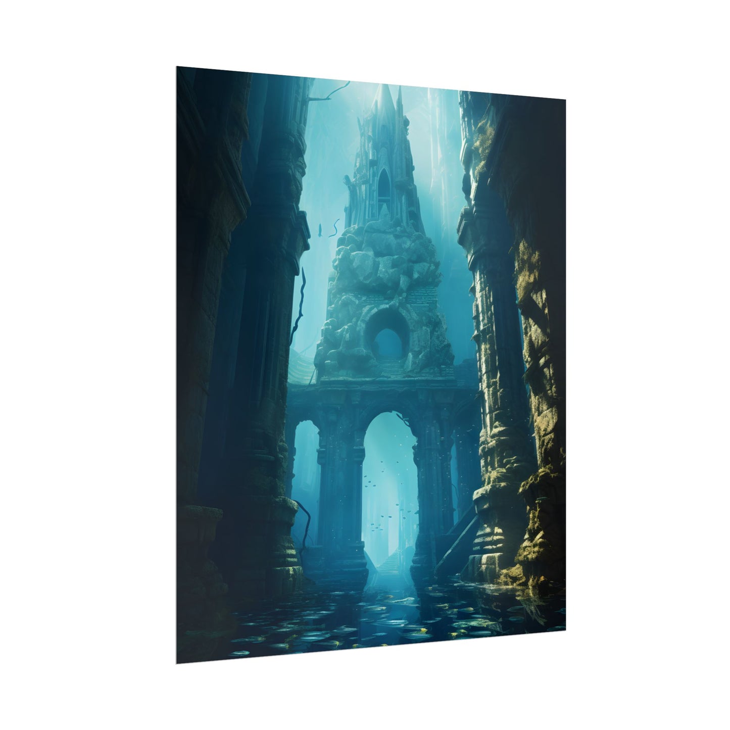 Lost Underwater Civilization: Ancient City Artwork - Poster
