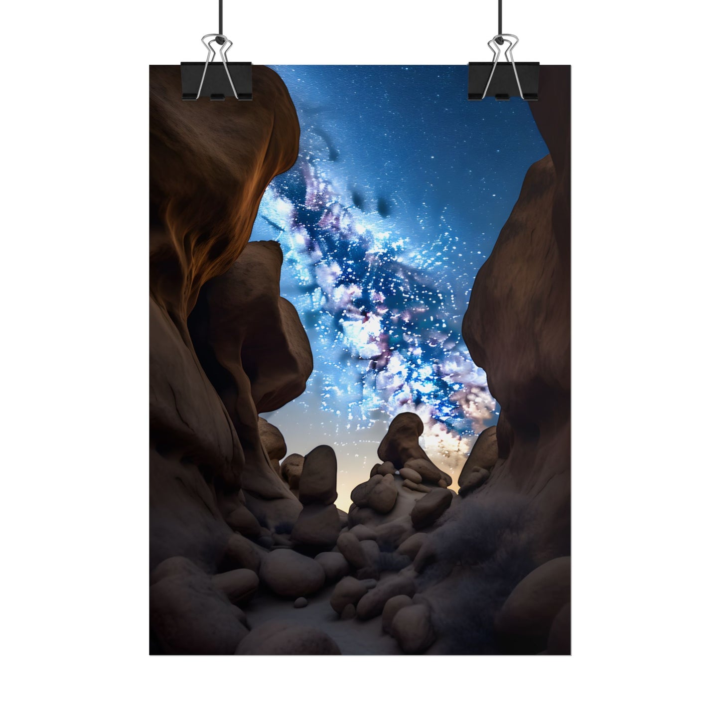 Stargazing Night Sky: Celestial Beauty of the Universe - Poster