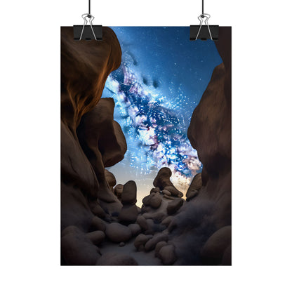 Stargazing Night Sky: Celestial Beauty of the Universe - Poster