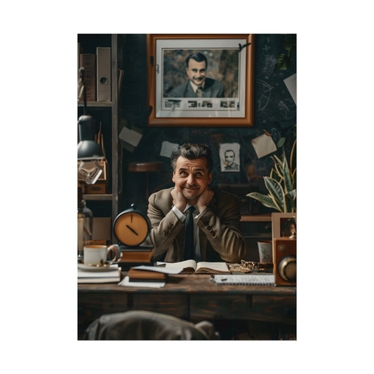 Reflective Moment: Self-Portrait Study - Poster