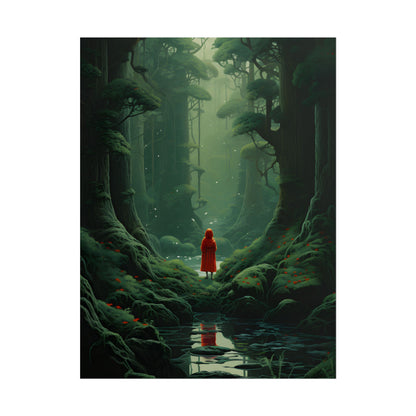 Casual Outdoors: Person in Nature Artwork - Poster
