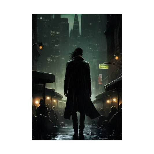 Urban Fantasy Detective: Noir City Night Art - Poster