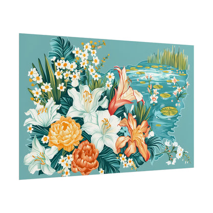 Vibrant Florida State Map: Colorful Artwork - Poster