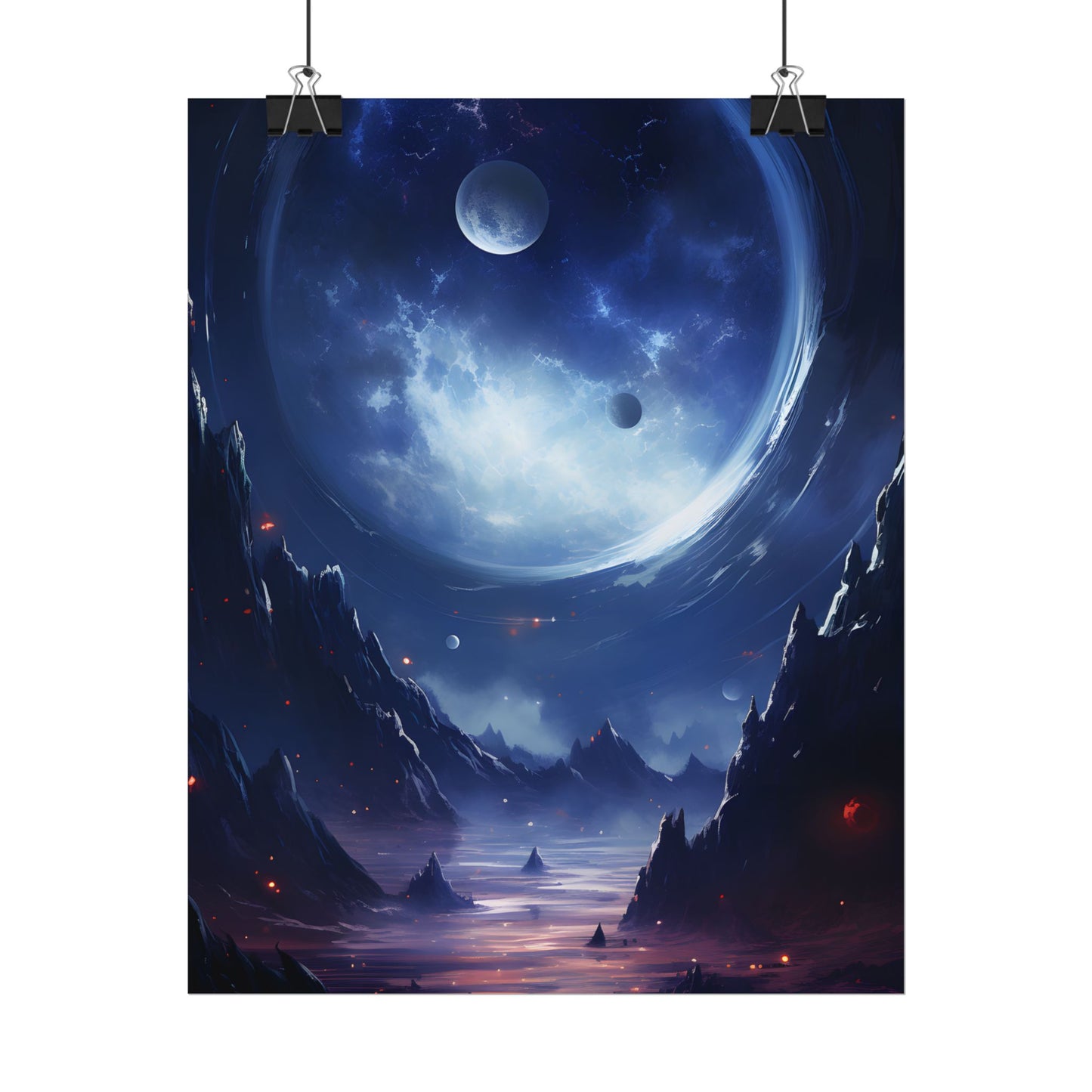 Cosmic Encounter: Black Hole Space Art - Poster