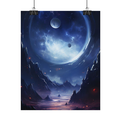 Cosmic Encounter: Black Hole Space Art - Poster
