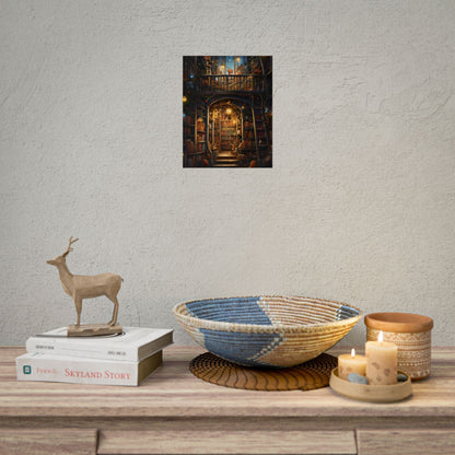 Magical Bookshop Art: A Serene & Enchanting Scene - Poster