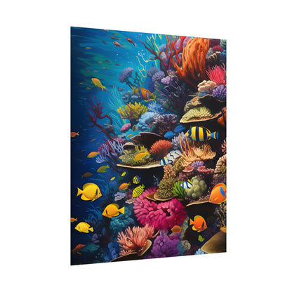 Underwater Paradise: A Sanctuary of Vibrant Marine Life - Artwork - Poster