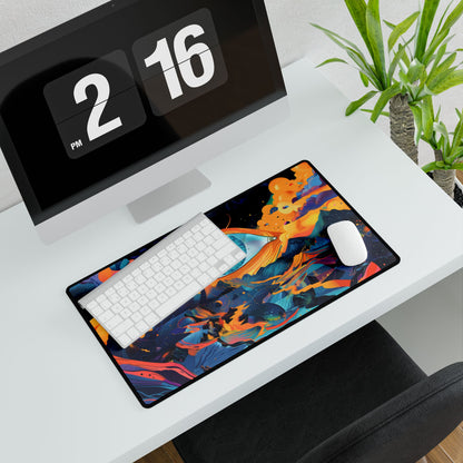 Surreal Landscape with Giant Eye: Mysterious Artwork - Desk Mat
