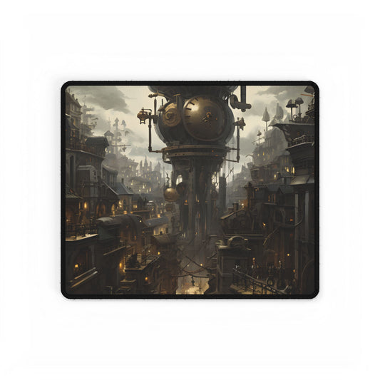 Vibrant Steampunk City: A World of Wonder - Desk Mat