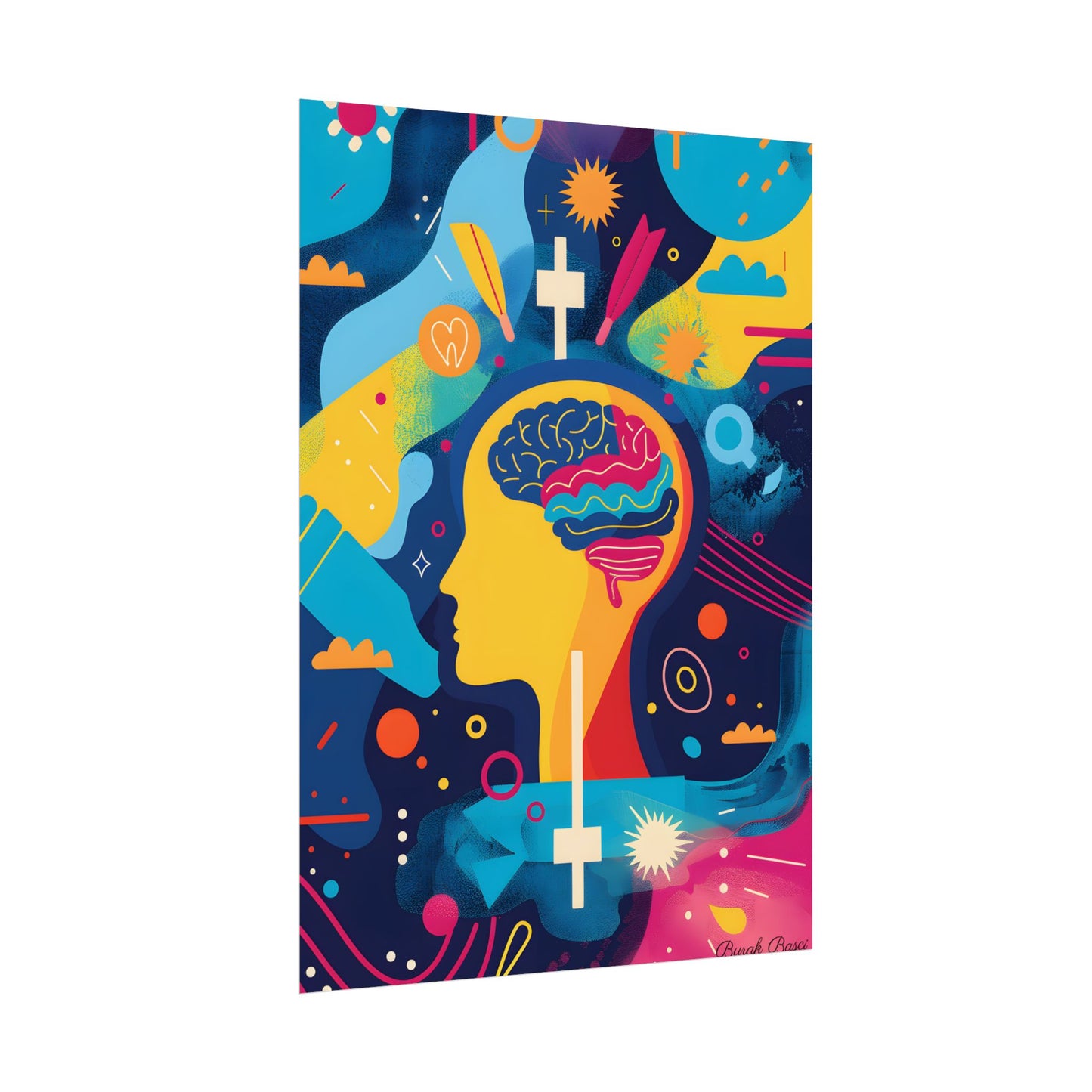 Vibrant Growth Mindset: Inspirational Quote on a Colorful Background - Poster