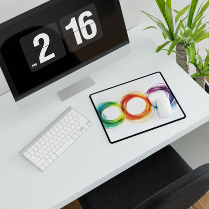Colorful Swirls: Graphic Art Design - Desk Mat