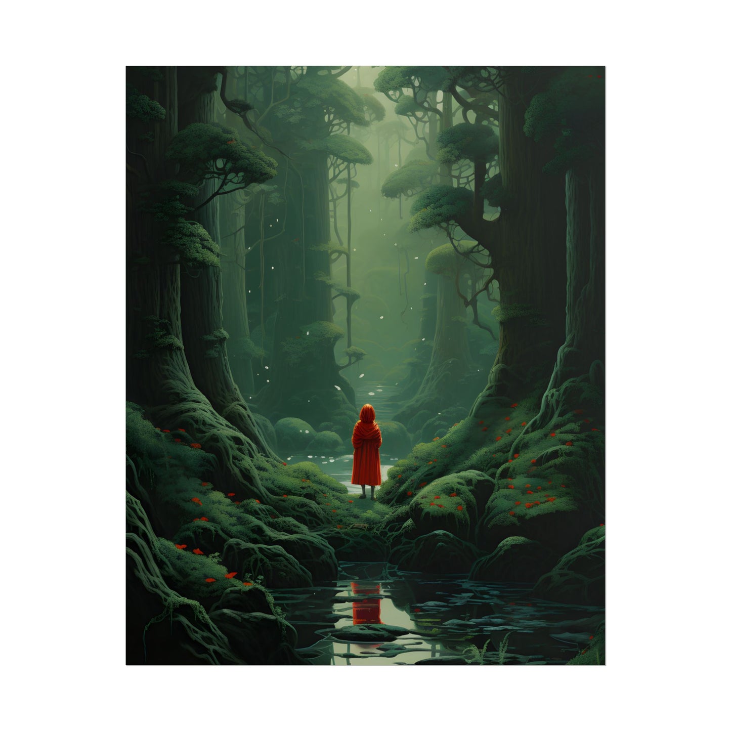 Casual Outdoors: Person in Nature Artwork - Poster
