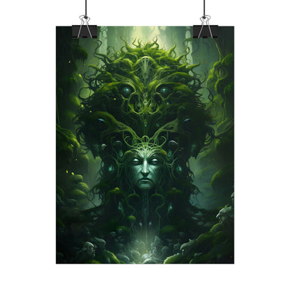 Mystical Forest Guardians: Ancient Tree Spirits Ethereal Artwork - Poster