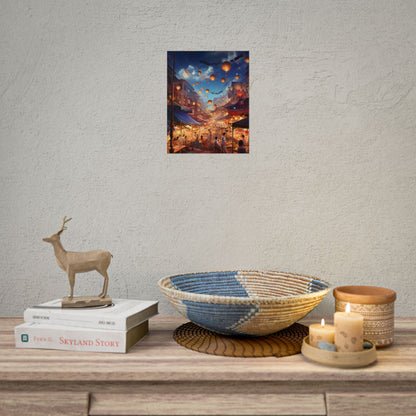 Magical Street Food Market: Enchanted Eats in Full Bloom - Poster