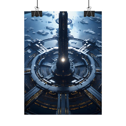 Cosmic Space Station: A Glimpse of Home in the Stars - Poster