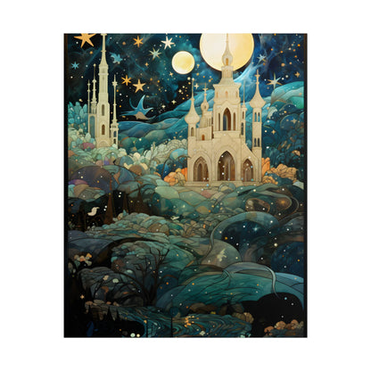 Medieval Stained Glass: Intricate Church Windows Art - Poster