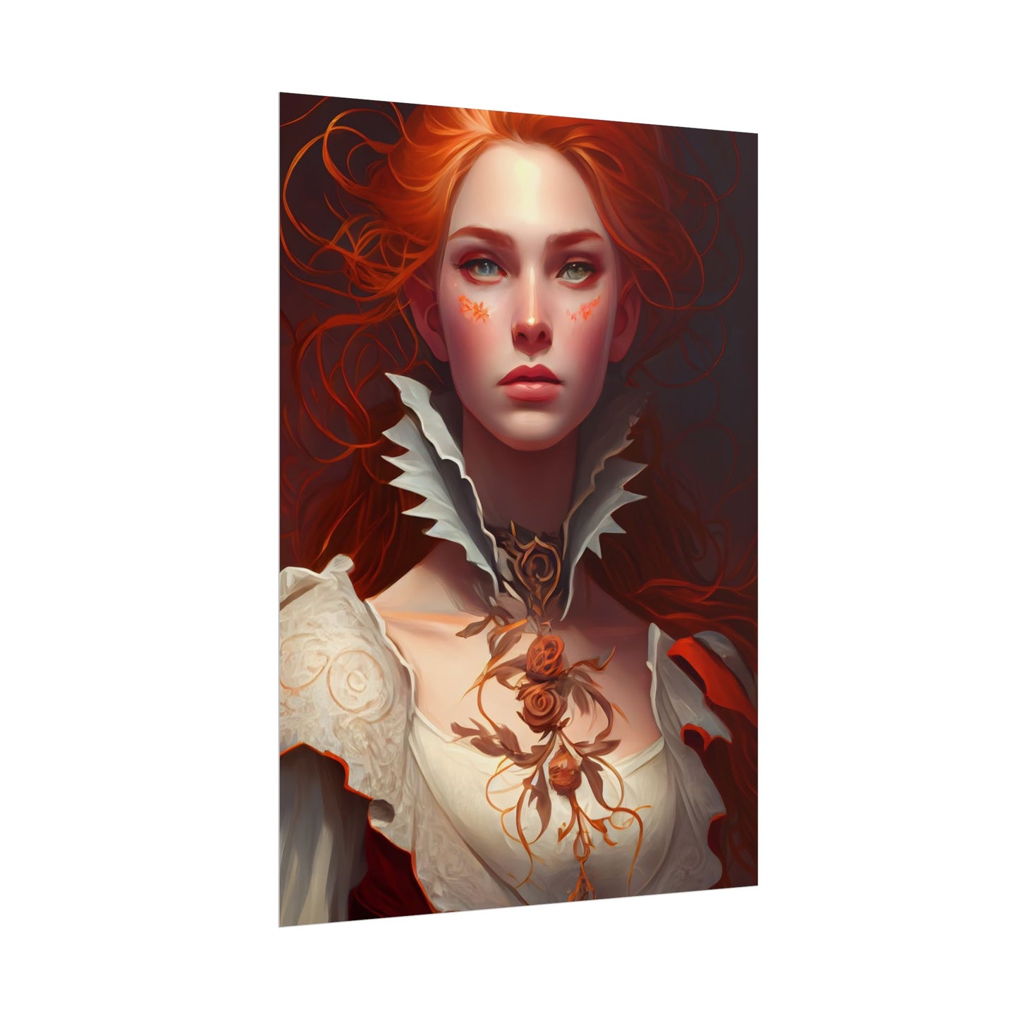 Portrait of a Redhead in Soft Light - Poster