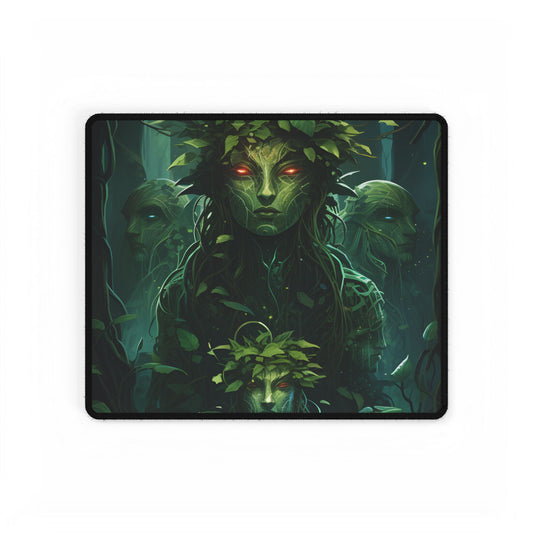 Mystical Forest Guardians: Serene Ancient Tree Spirits - Desk Mat