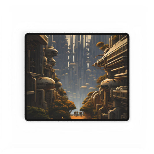 Serene Utopia: Tranquil Garden Oasis - Desk Mat