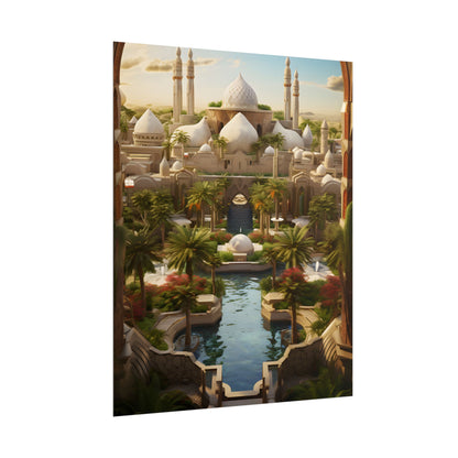 Desert Oasis Dreams: Arabian Nights-Inspired Artwork - Poster