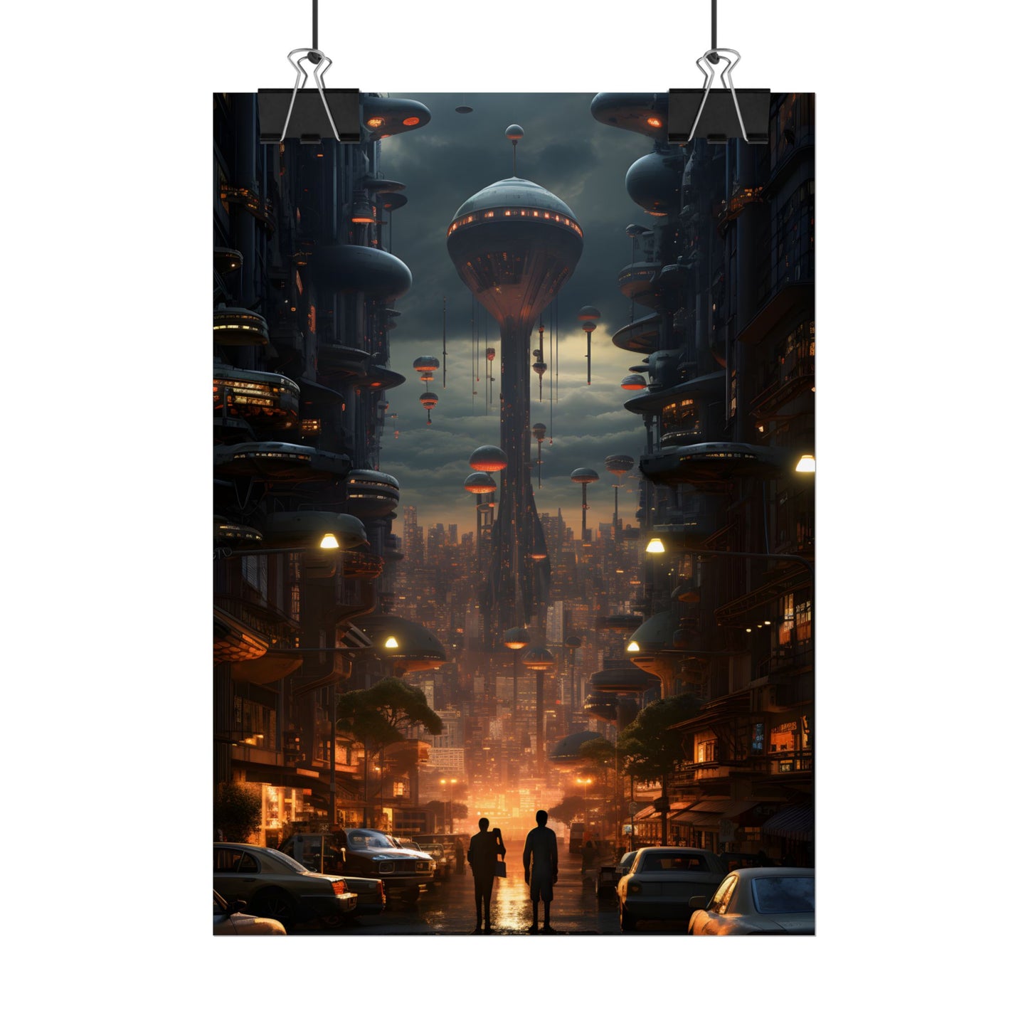 Dystopian Utopia: Perfect Urban Landscape Artwork - Poster
