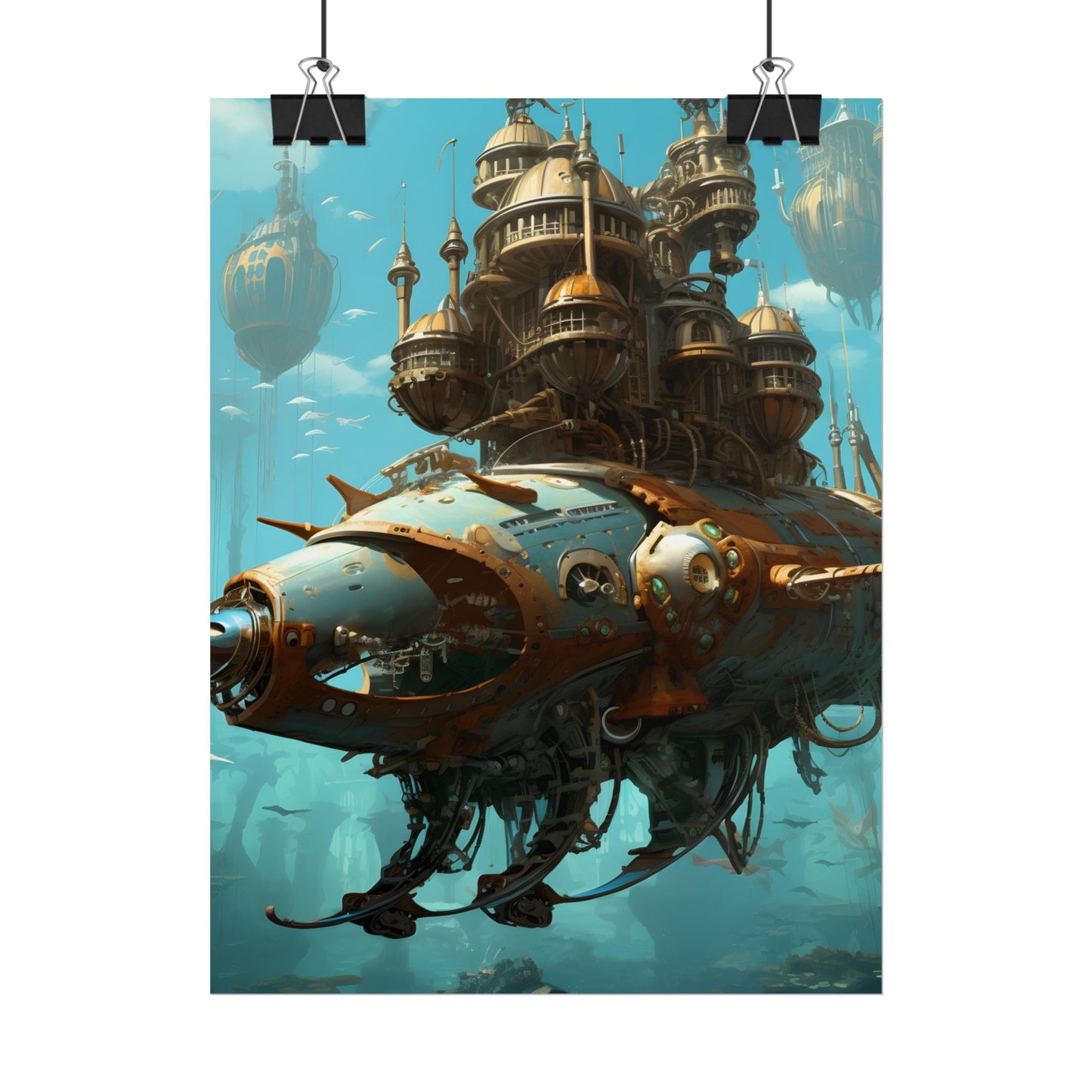 Steampunk Ocean Adventure: Victorian Industrial Voyage - Poster