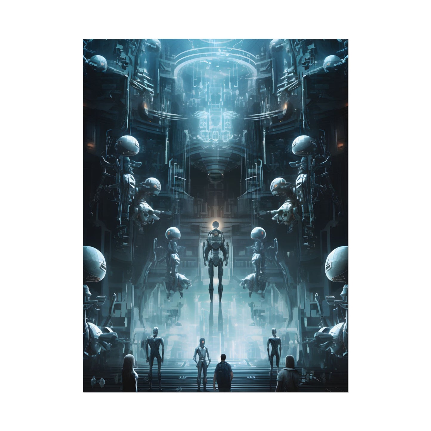 Robotic Orchestra: Minimalist Auditorium Scene - Poster