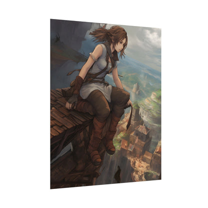Dramatic Anime Birds Eye View: Dynamic Digital Art - Poster