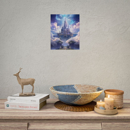 Celestial Fantasy Floating City: Dreamlike Artwork - Poster