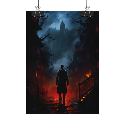Urban Fantasy Noir: Nighttime Detective Artwork - Poster