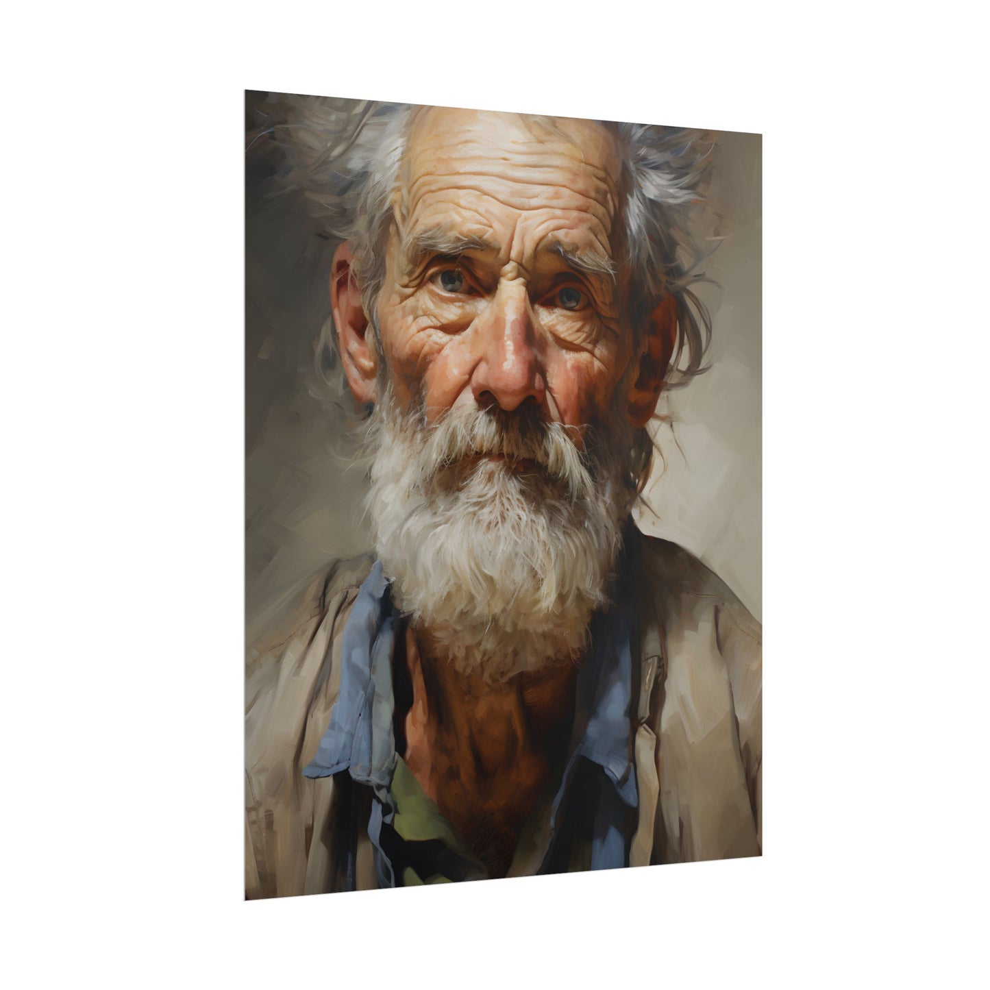 Elderly Wisdom: Portrait of a Timeless Soul - Poster