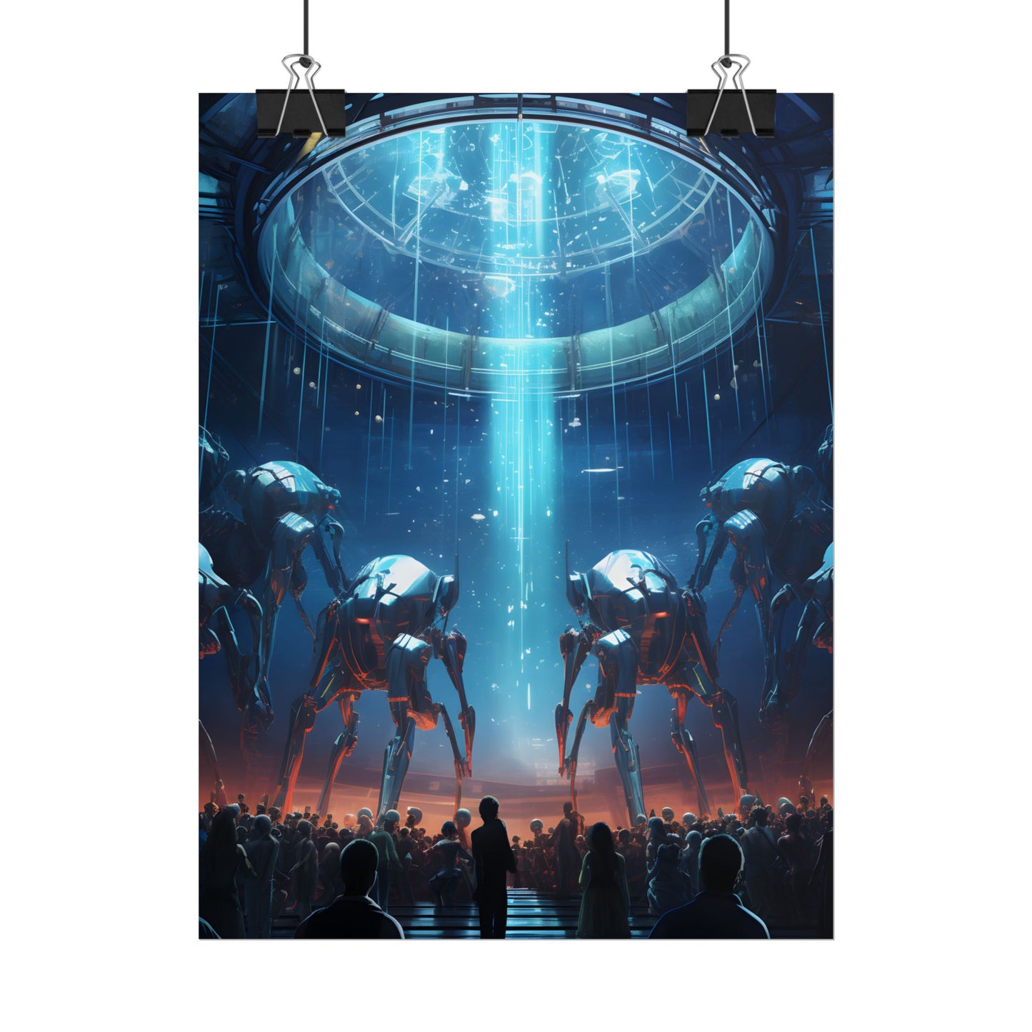 Vibrant Robot Symphony: A Harmonious Blend of Human and Robotic Musicians - Poster
