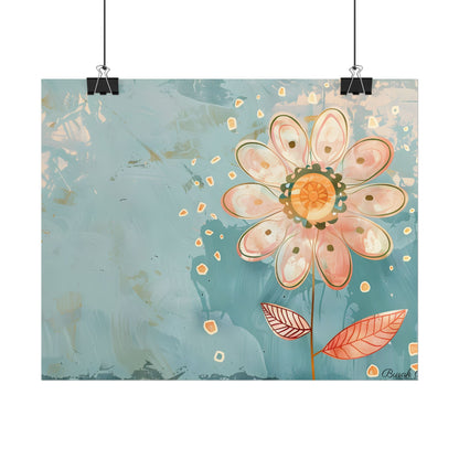 Whimsical Growth Mindset Flower: Blooming Art - Poster