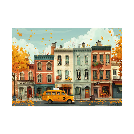 Whimsical Yellow Dream: A Captivating Illustration - Poster