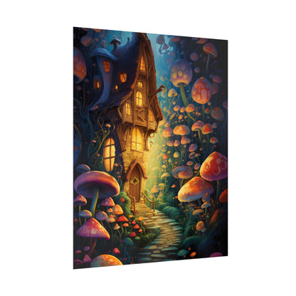 Enchanted Forest Whimsy: Vibrant Fairy Tale Artwork - Poster