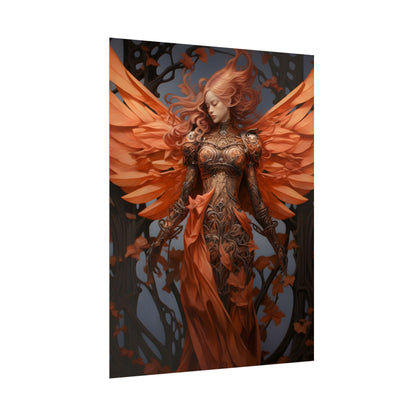 Songbird Guardian: Vibrant Nature Digital Artwork - Poster