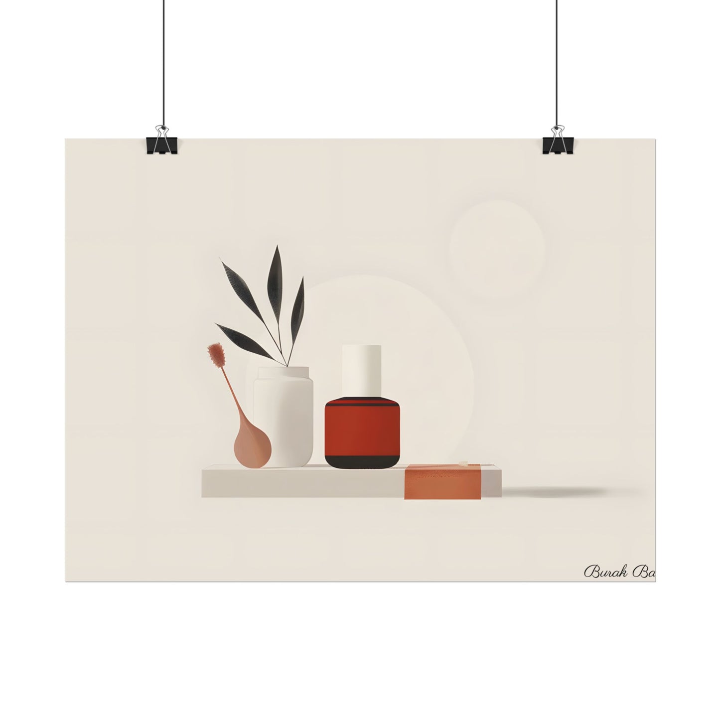 Minimalist Electronic Device: Bold Modern Art Illustration - Poster