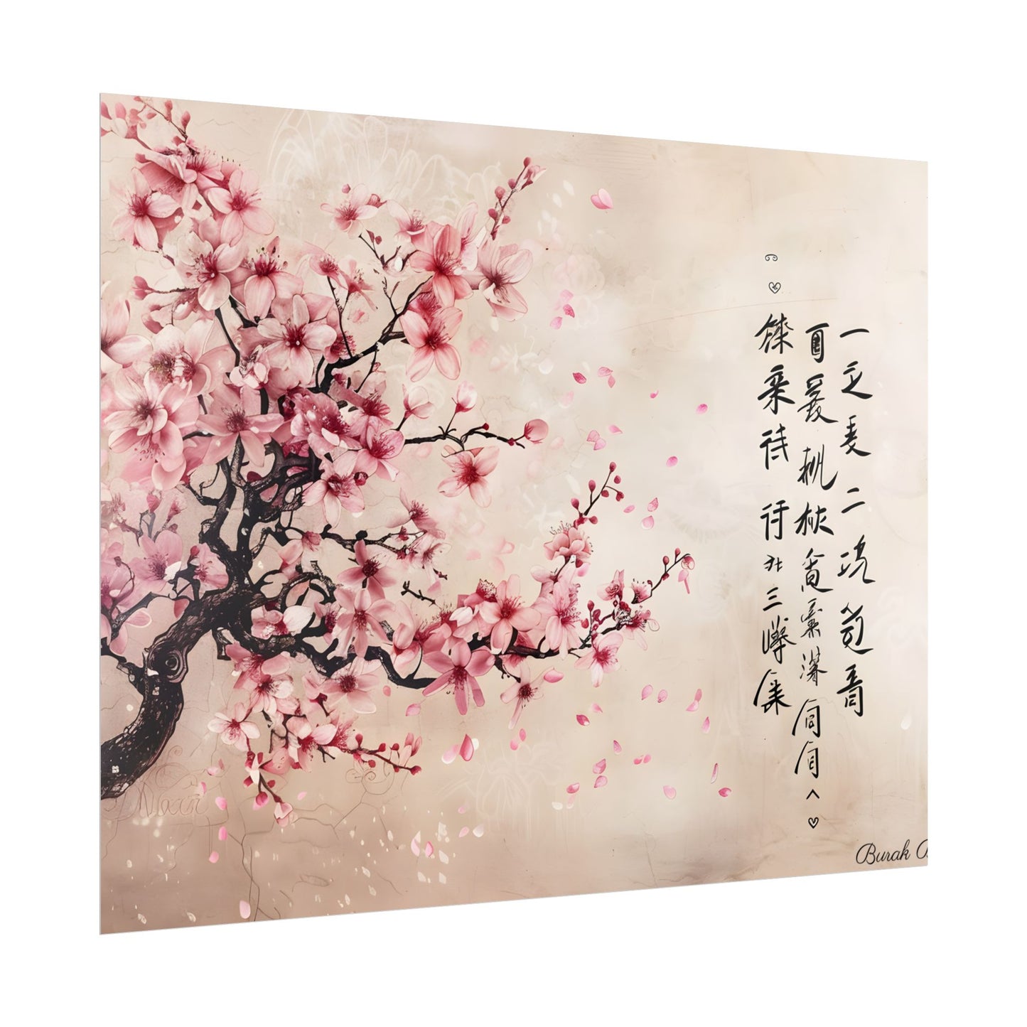 Elegant Cherry Blossom: Japanese Art Photography - Poster