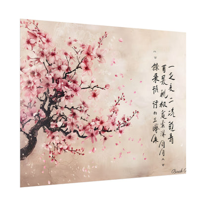 Elegant Cherry Blossom: Japanese Art Photography - Poster