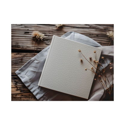 Minimalist Notebook with Embossed Dot Pattern - Poster