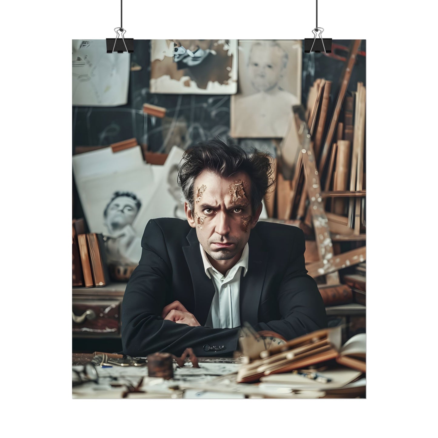 Intimate Self-Reflection: A Man's Portrait - Poster