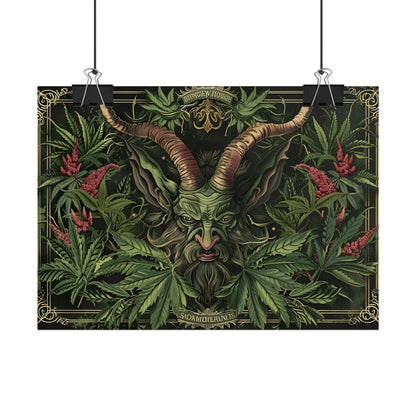 Victorian Devil: Dark Ominous Illustration - Poster