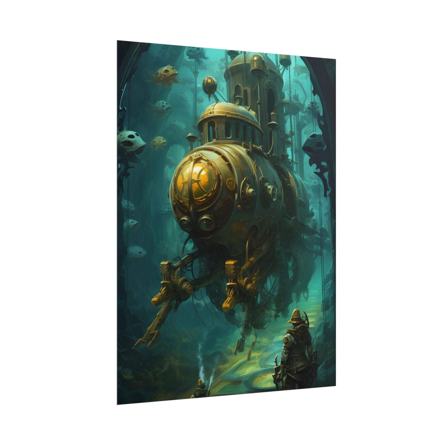 Underwater Steampunk Adventure: A Hero's Quest for Discovery - Poster